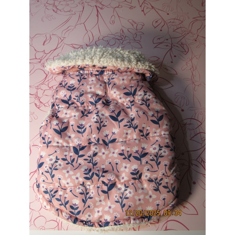 Reversible xs pink flower print jacket